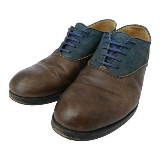 PADRONE パドローネ レザー ビジネス シューズ ダークブラウン系 ネイビー系 40【中古】