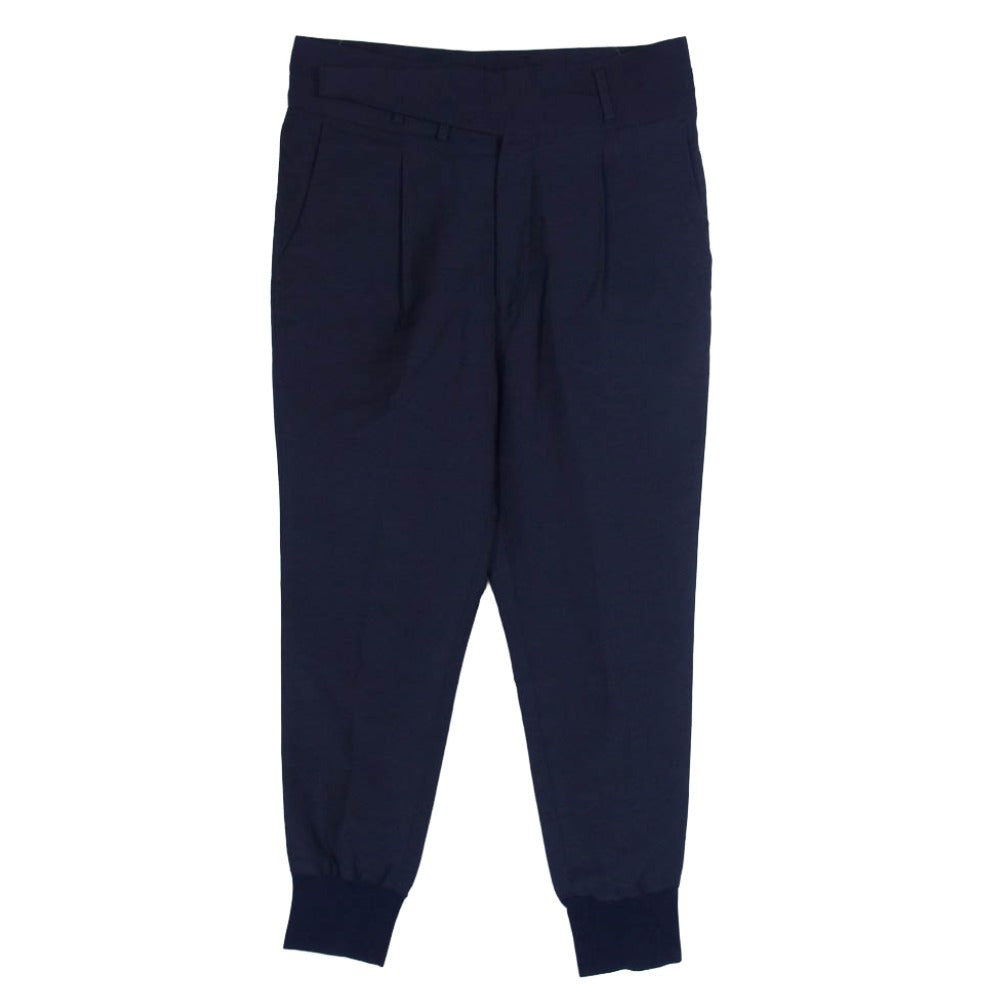 Paul Smith ポール・スミス PM-HS-48040 タック テーパード リブパンツ ネイビー系 M【中古】