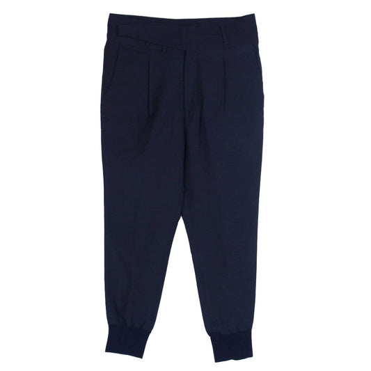 Paul Smith ポール・スミス PM-HS-48040 タック テーパード リブパンツ ネイビー系 M【中古】