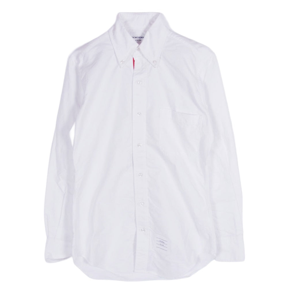 THOM BROWNE トムブラウン 20SS MWL 010E-00139100 USA製 CLASSIC OXFORD SHIRT クラシック オックスフォード ボタンダウン 長袖 シャツ ホワイト系【中古】