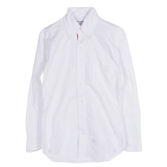 THOM BROWNE トムブラウン 20SS MWL 010E-00139100 USA製 CLASSIC OXFORD SHIRT クラシック オックスフォード ボタンダウン 長袖 シャツ ホワイト系【中古】