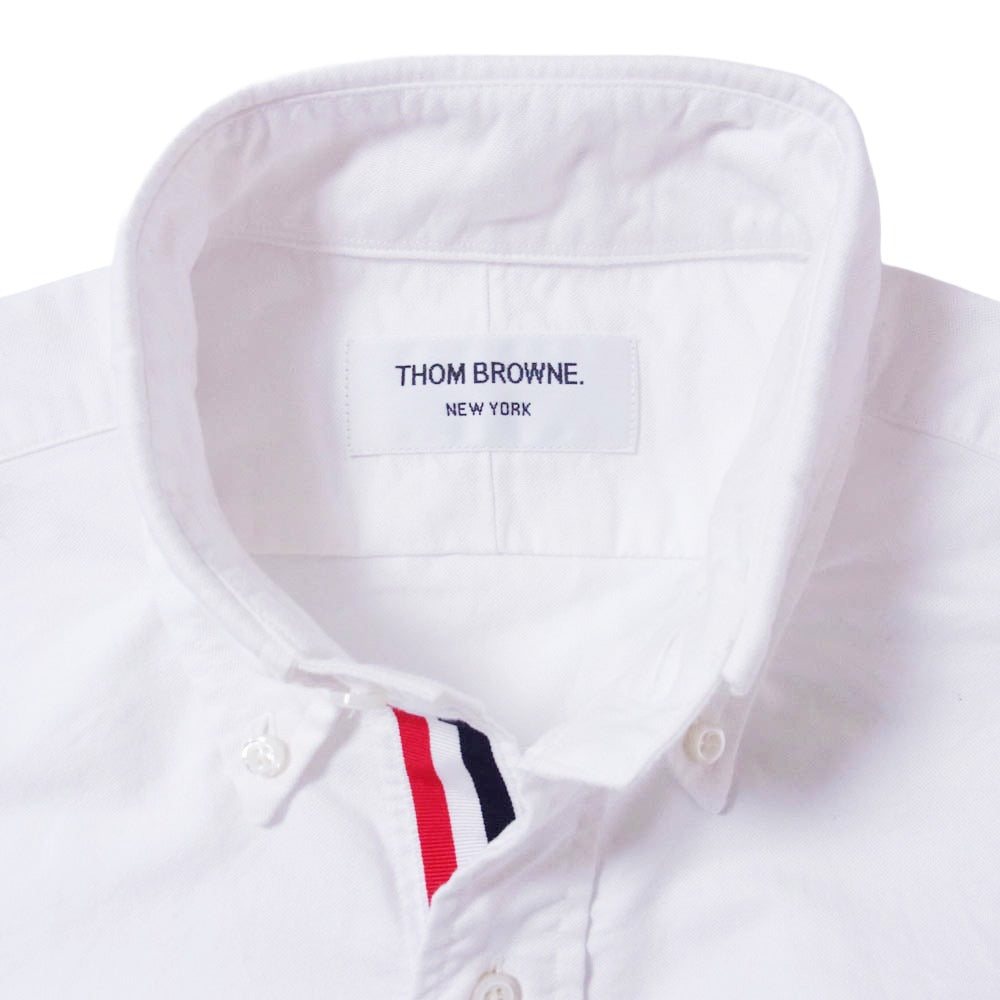 THOM BROWNE トムブラウン 20SS MWL 010E-00139100 USA製 CLASSIC OXFORD SHIRT クラシック オックスフォード ボタンダウン 長袖 シャツ ホワイト系【中古】