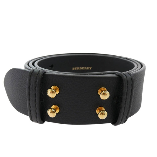 BURBERRY バーバリー ダブルロック レザー ベルト ブラック系【中古】
