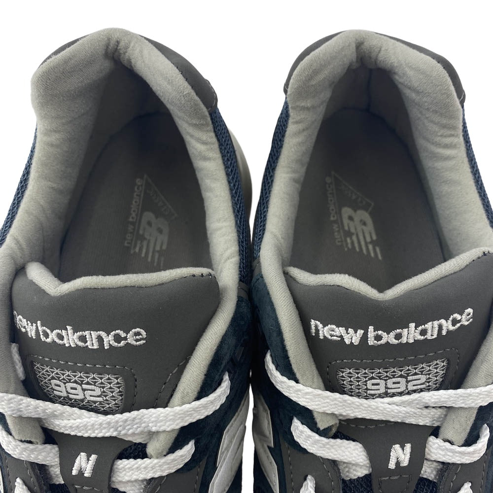 NEW BALANCE ニューバランス U992NY MADE IN USA 米国製 スエード メッシュ スニーカー ネイビー系 グレー系 28cm【中古】
