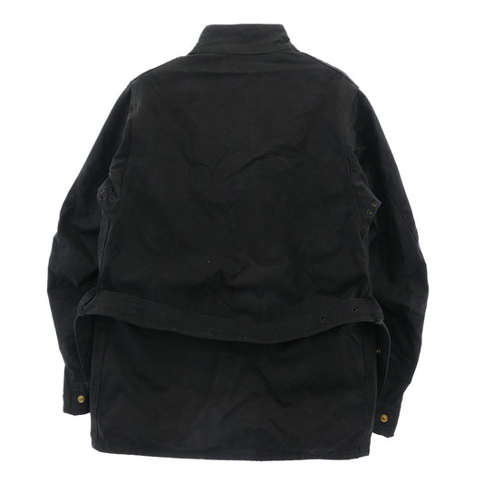 Barbour バブアー 70s 英国製 INTERNATIONAL JACKET 1crest 1ワラント AEROファスナー 黒生地 黒ボタン インターナショナル オイルド ジャケット ブラック系 サイズ表記なし【中古】