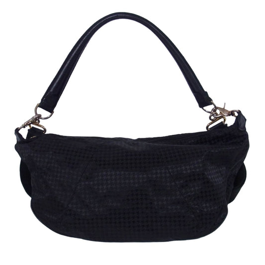 Orobianco オロビアンコ イタリア製 千鳥格子柄 トートバッグ ショルダーバッグ ブラック系【中古】