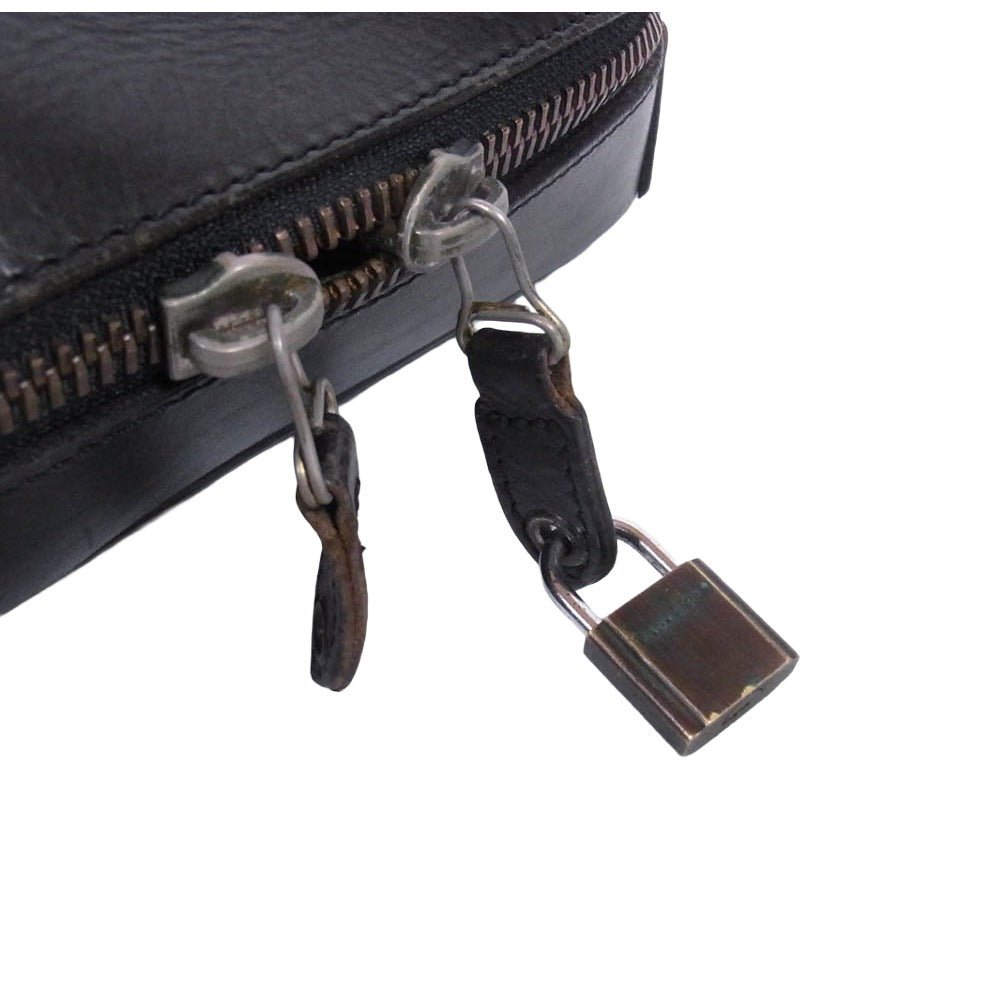 Felisi フェリージ 20162 オール レザー トランクケース ビジネスバッグ トラベルバッグ ブラック系【中古】