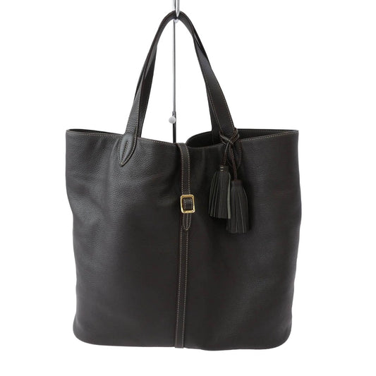 アカーテ イタリア製 KAUS カウス シュリンクレザー トートバッグ レザーバッグ ブラウン系【中古】