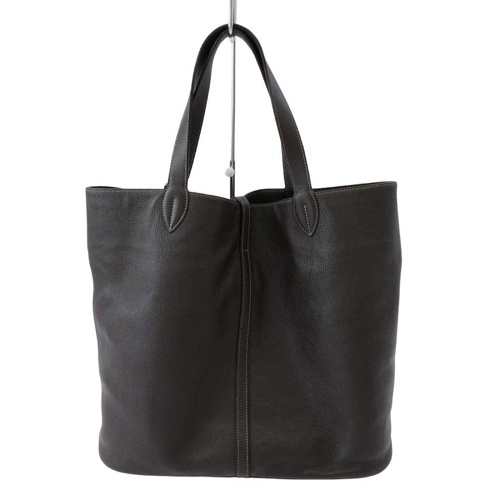 アカーテ イタリア製 KAUS カウス シュリンクレザー トートバッグ レザーバッグ ブラウン系【中古】