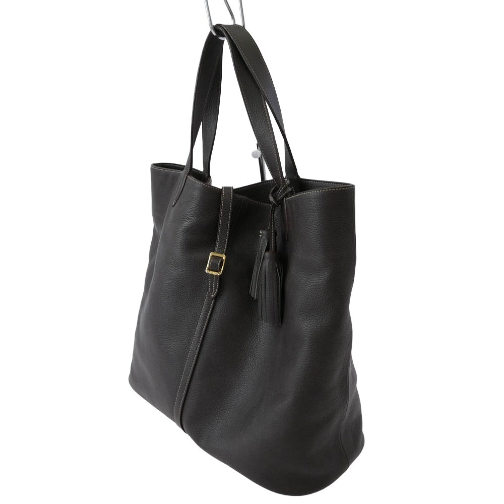 アカーテ イタリア製 KAUS カウス シュリンクレザー トートバッグ レザーバッグ ブラウン系【中古】