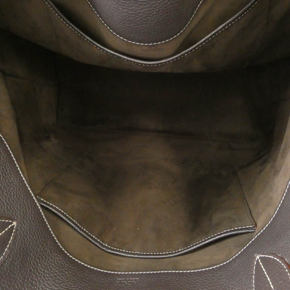 アカーテ イタリア製 KAUS カウス シュリンクレザー トートバッグ レザーバッグ ブラウン系【中古】