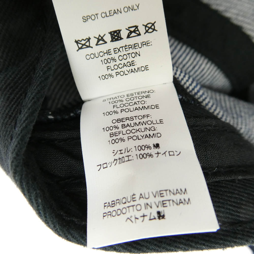 Supreme シュプリーム 24AW Flocked Denim Camp Cap Blue フロックド デニム キャンプ キャップ ブルー 帽子 ネイビー系【中古】