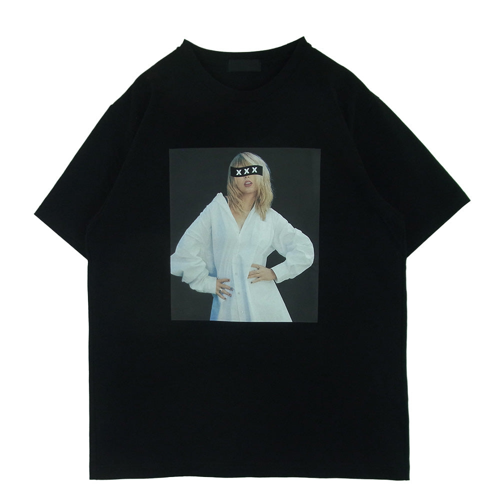 GOD SELECTION XXX ゴッドセレクション 20SS GX-S20-ST-22 TAYLOR SWIFT テイラー スウィフト フォト プリント 半袖 Tシャツ ブラック系 M【美品】【中古】