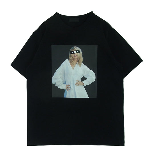 GOD SELECTION XXX ゴッドセレクション 20SS GX-S20-ST-22 TAYLOR SWIFT テイラー スウィフト フォト プリント 半袖 Tシャツ ブラック系 M【美品】【中古】