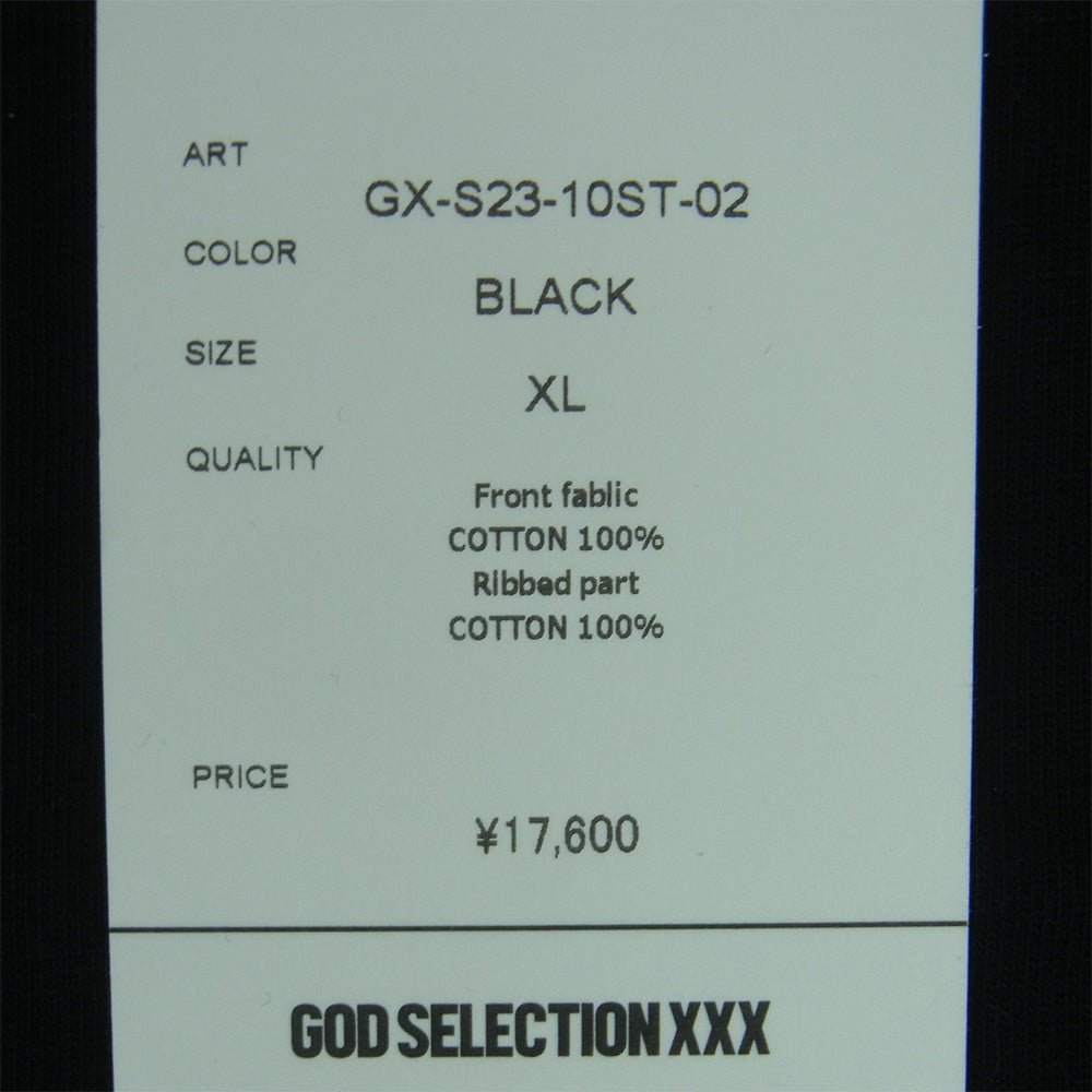 GOD SELECTION XXX ゴッドセレクション 23SS GX-S23-10ST-02 10周年 フォトプリント 半袖 Tシャツ ブラック系 XL【極上美品】【中古】