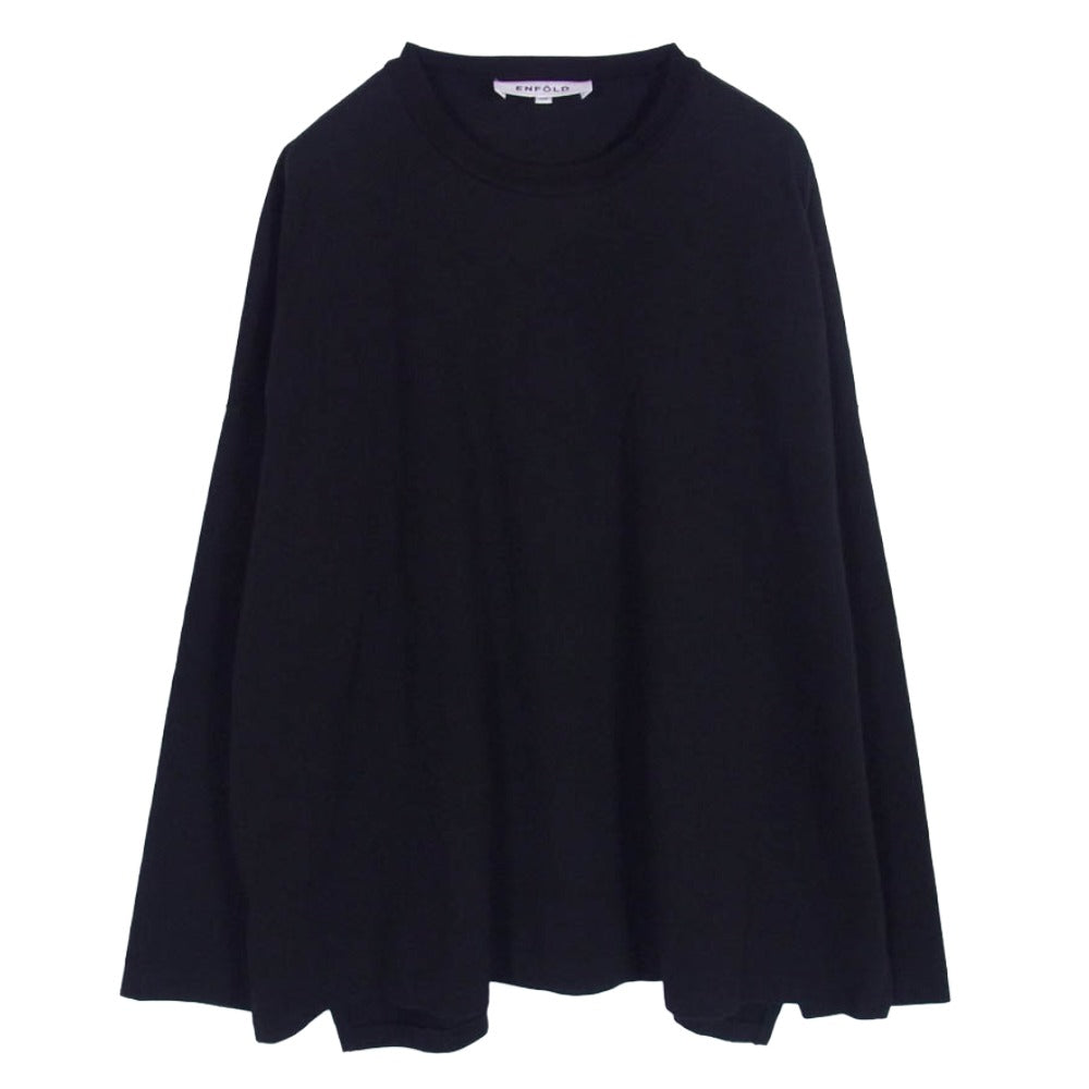 ENFOLD エンフォルド 23SS 300GS280-0810 23SS LONG SLEEVE T-SHIRT LONG SLEEVE T-SHIRT ロングスリーブ 長袖 Tシャツ カットソー ブラック ブラック系 38【中古】