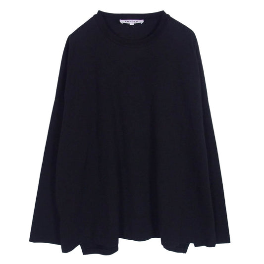 ENFOLD エンフォルド 23SS 300GS280-0810 23SS LONG SLEEVE T-SHIRT LONG SLEEVE T-SHIRT ロングスリーブ 長袖 Tシャツ カットソー ブラック ブラック系 38【中古】