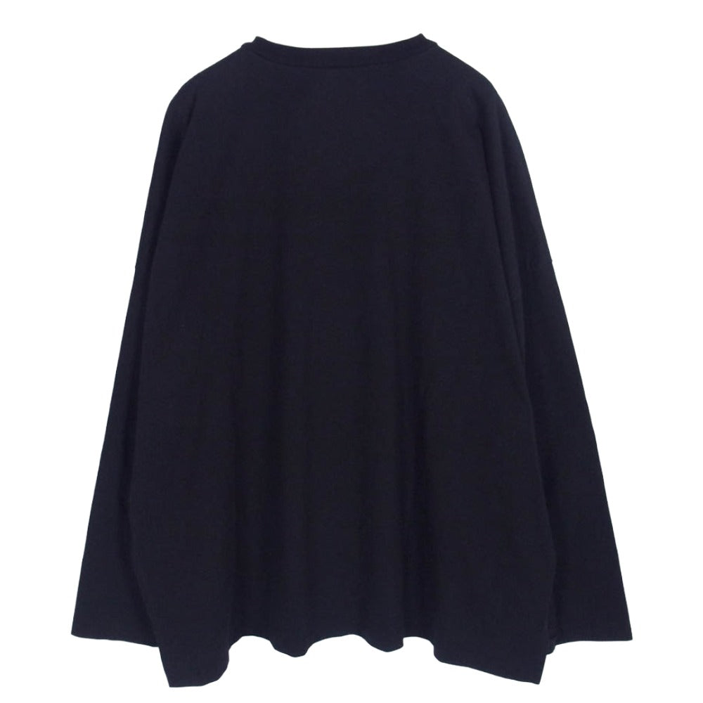 ENFOLD エンフォルド 23SS 300GS280-0810 23SS LONG SLEEVE T-SHIRT LONG SLEEVE T-SHIRT ロングスリーブ 長袖 Tシャツ カットソー ブラック ブラック系 38【中古】