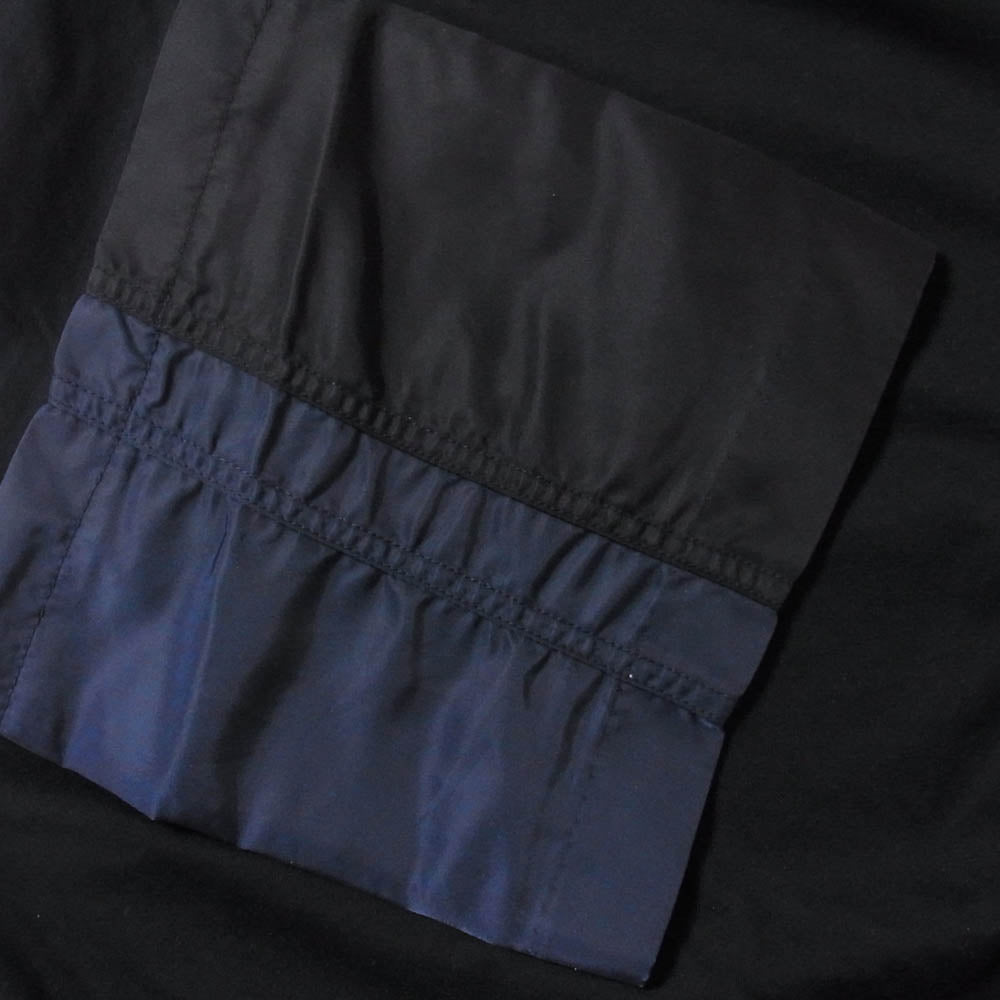 トーガ 25SS TV251-JK330 Cotton jersey S/S スリーブ異素材切替 オーバーサイズ 半袖 Tシャツ カットソー ネイビー系 46【美品】【中古】