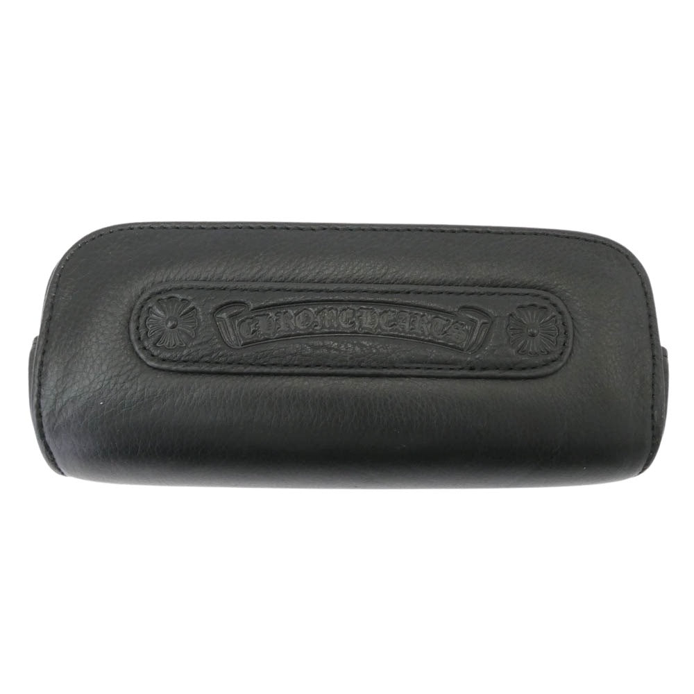 CHROME HEARTS クロムハーツ（原本無） 純正レザーアイウェアケース付属 SPLAT-A 55□17-143 BSフレアテンプル アイウェア 眼鏡 ブラック系 シルバー系 55□17-143【中古】