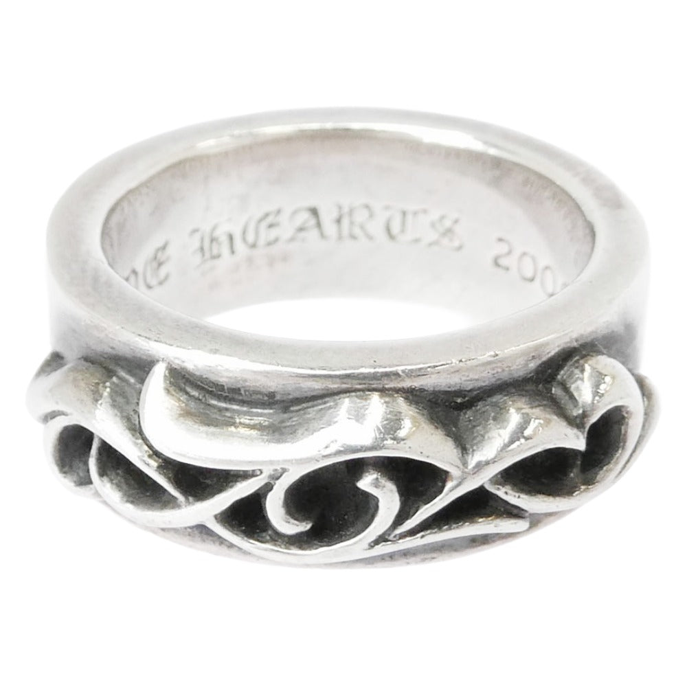CHROME HEARTS クロムハーツ（原本有） インボイス付属 DBL NARROW VINE BAND ダブルナローヴァインバンド リング シルバー系 16.5号【中古】