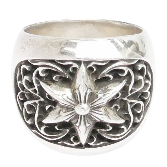 CHROME HEARTS クロムハーツ（原本無） CLSSC OVAL STAR クラシック オーバルスター リング シルバー系 24号【中古】