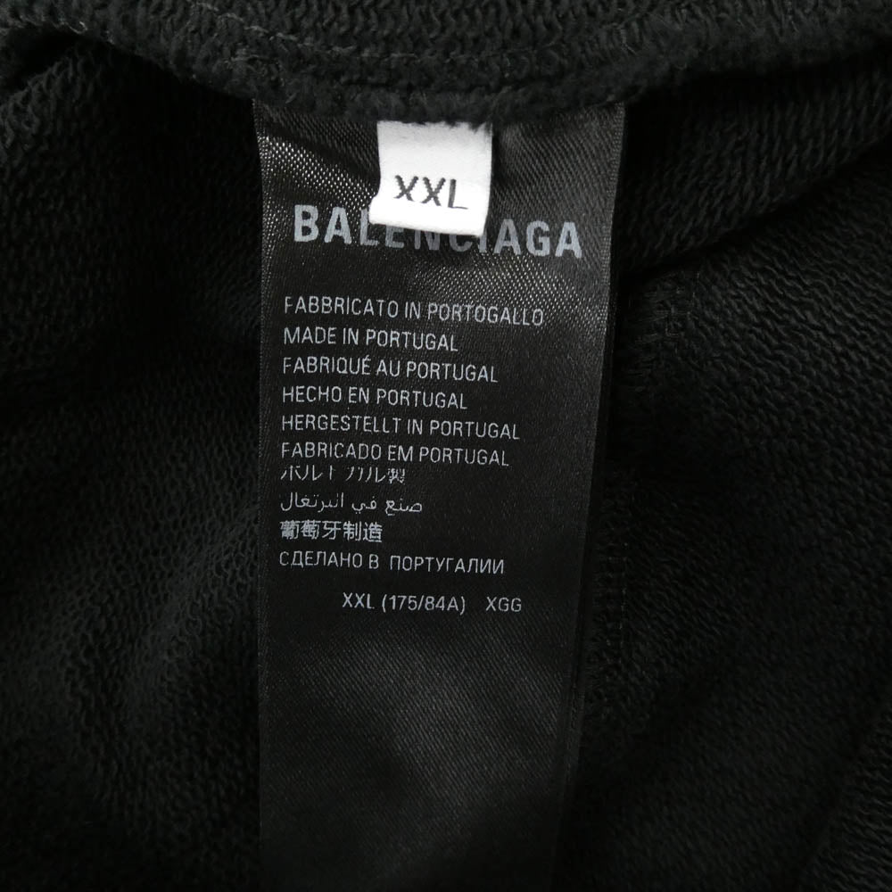 BALENCIAGA バレンシアガ 24SS 777708 TPVW3 Soccer Baggy Sweatpants サッカー バギー スウェットパンツ ブラック系 XXL【極上美品】【中古】