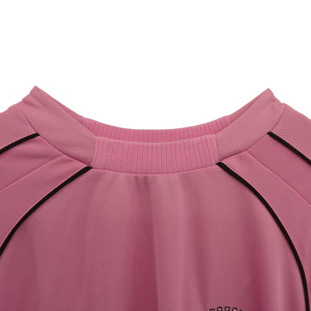 BALENCIAGA バレンシアガ 24SS 778972 TPVT7 Oversized Paris Soccer L/S T-Shirt パリ サッカー ゲームシャツ 長袖 Tシャツ ピンク系 4【極上美品】【中古】