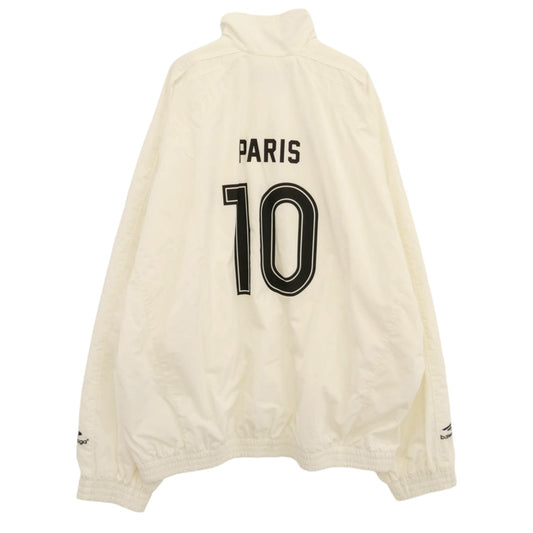 BALENCIAGA バレンシアガ 24SS 780884 TPQ38 Paris Track Jacket パリ トラック ジャケット ホワイト系 50【極上美品】【中古】