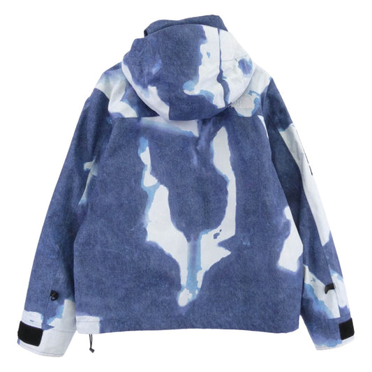 Supreme シュプリーム 21AW NP52100I x The North Face Bleached Denim Print Mountain Jacket ザノースフェイス ブリーチド デニム プリント マウンテン ジャケット ブルー系 S【中古】