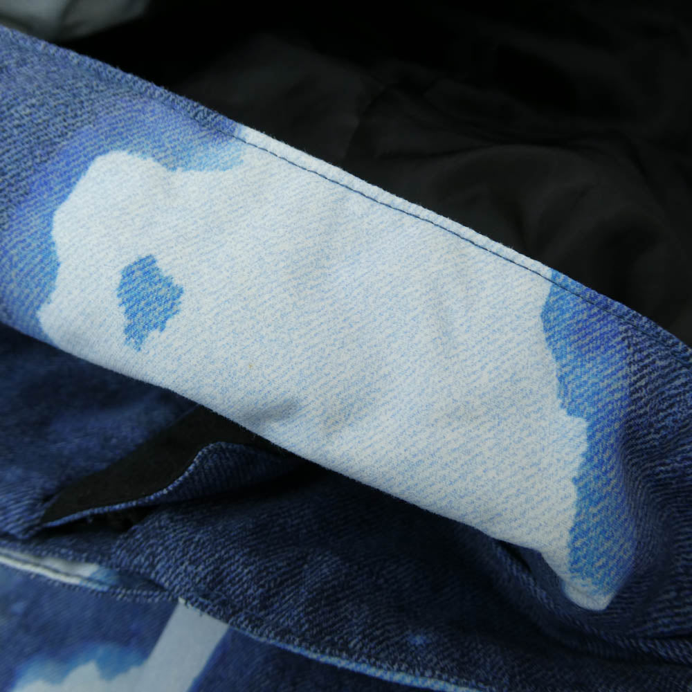 Supreme シュプリーム 21AW NP52100I x The North Face Bleached Denim Print Mountain Jacket ザノースフェイス ブリーチド デニム プリント マウンテン ジャケット ブルー系 S【中古】