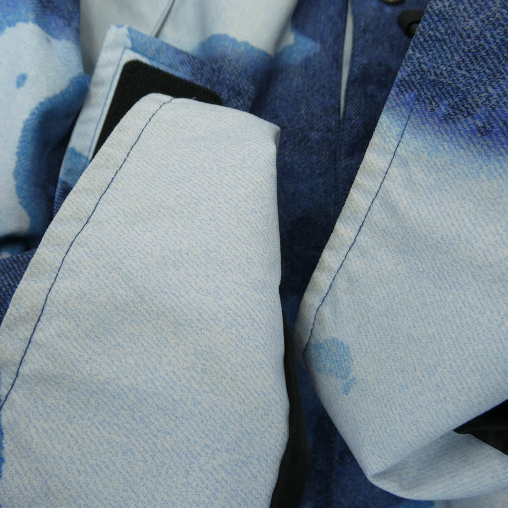 Supreme シュプリーム 21AW NP52100I x The North Face Bleached Denim Print Mountain Jacket ザノースフェイス ブリーチド デニム プリント マウンテン ジャケット ブルー系 S【中古】