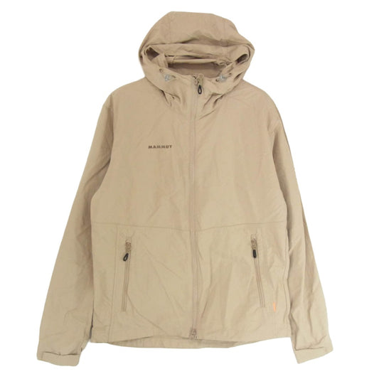 Mammut マムート 1012-00401 Hiking WB Hooded Jacket AF Women ハイキング ウィンドブレーカー フーデッド ジャケット アジアンフィット ベージュ系 L【美品】【中古】