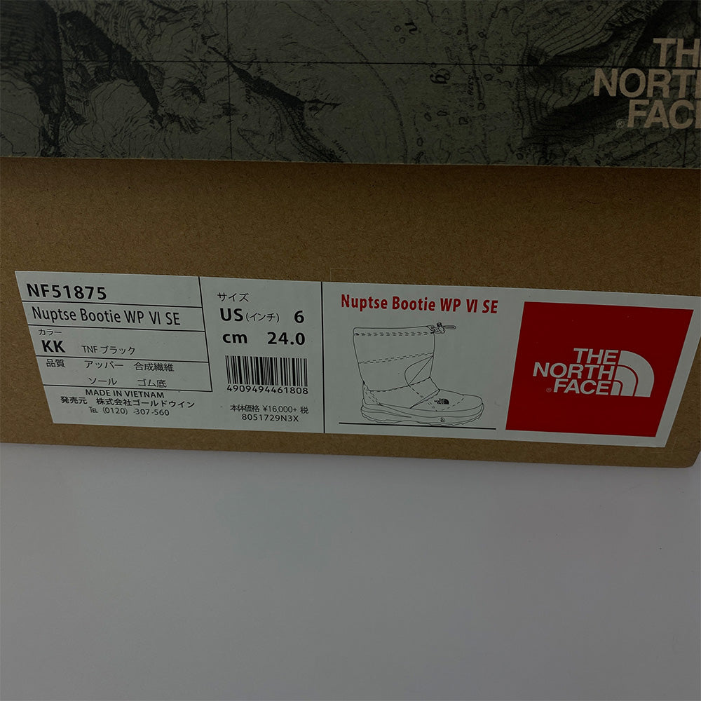 THE NORTH FACE ノースフェイス NF51875 NUPTSE BOOTIE WP VI SE ヌプシ ブーティー ウォータープルーフ ブーツ ブラック系 24【極上美品】【中古】