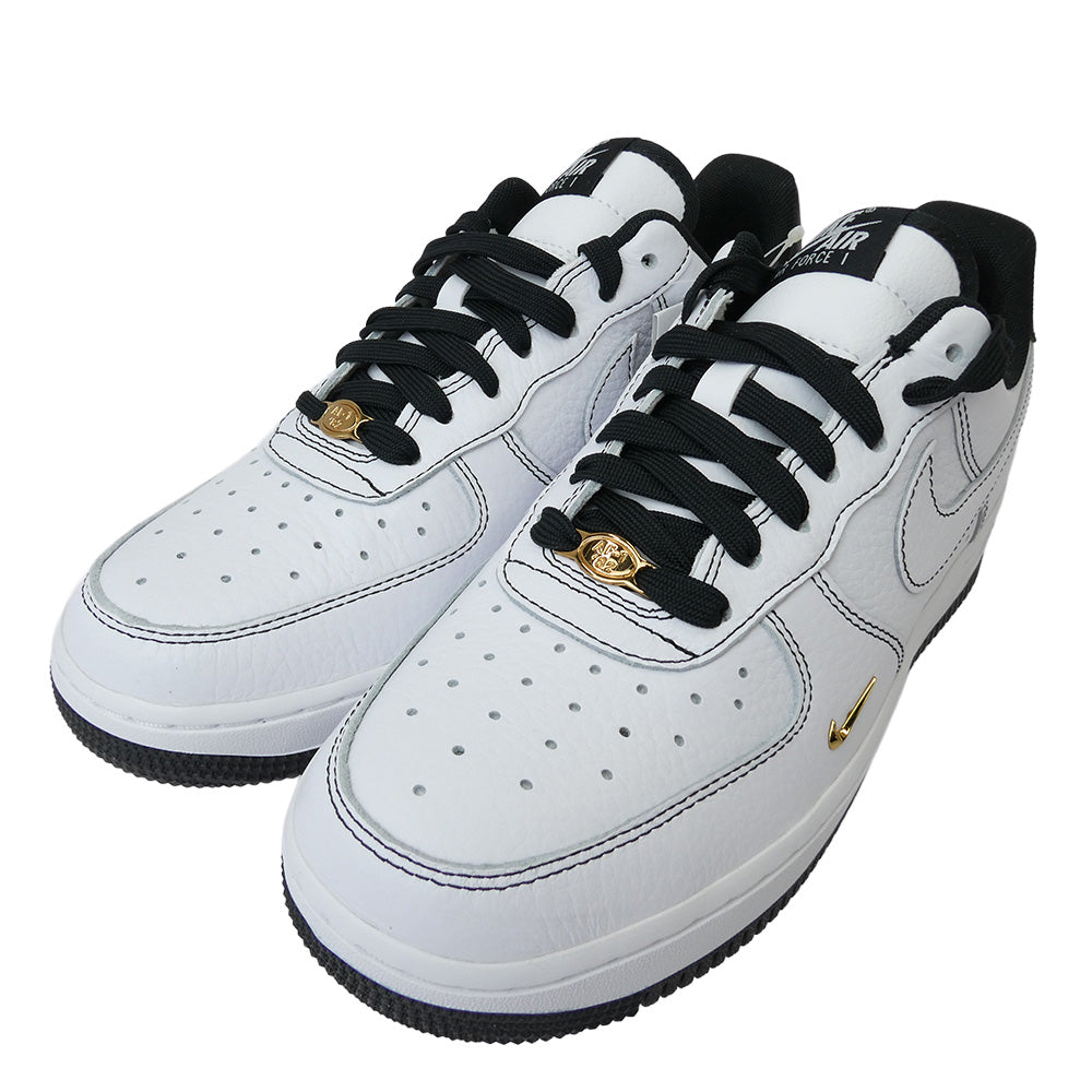NIKE ナイキ IB6543-101 Women's Air Force 1 07 Mini Jewel White Metallic Gold Black エアフォースワン スニーカー ホワイト系 ブラック系 24.0cm【新古品】【未使用】【中古】