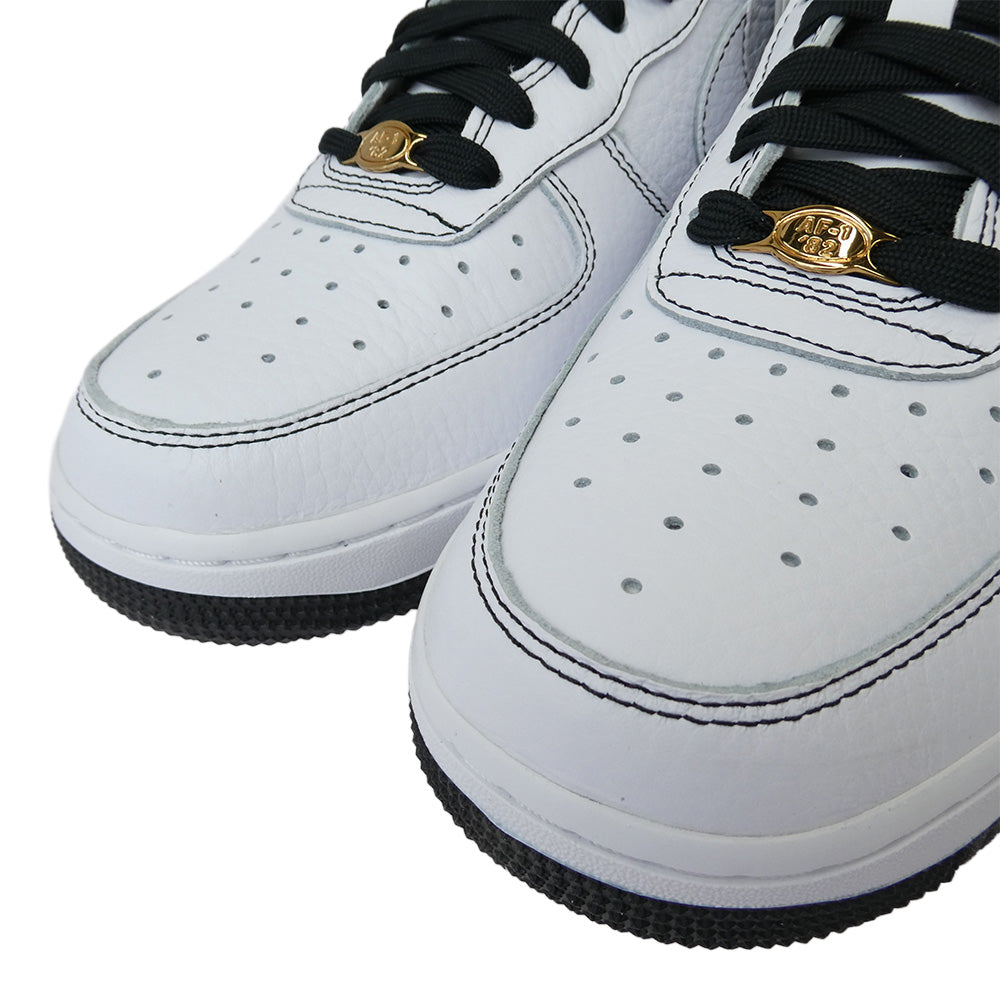 NIKE ナイキ IB6543-101 Women's Air Force 1 07 Mini Jewel White Metallic Gold Black エアフォースワン スニーカー ホワイト系 ブラック系 24.0cm【新古品】【未使用】【中古】