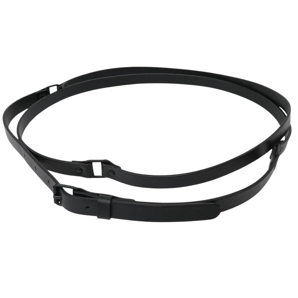 DIOR HOMME ディオールオム 07AW イタリア製 エディ期 レザー ダブル ナロー ベルト ブラック系【中古】 DIOR HOMME ディオールオム 07AW イタリア製 エディ期 レザー ダブル