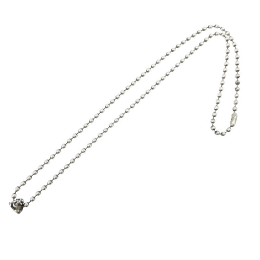 BILL WALL LEATHER ビルウォールレザー クロスボーンスカル ボールチェーン ネックレス シルバー系【中古】