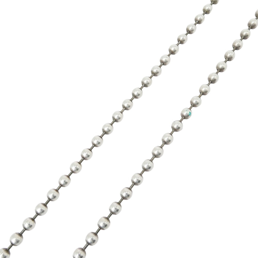 BILL WALL LEATHER ビルウォールレザー クロスボーンスカル ボールチェーン ネックレス シルバー系【中古】