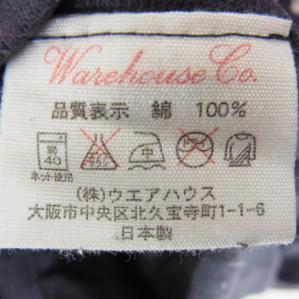 WAREHOUSE ウエアハウス トーテムポール プリント Tシャツ 半袖カットソー ネイビー系 M【中古】