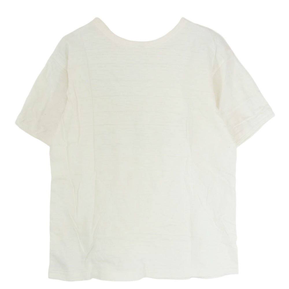 WAREHOUSE ウエアハウス × LEE リー フロントプリント Tシャツ 半袖カットソー オフホワイト系 M【中古】