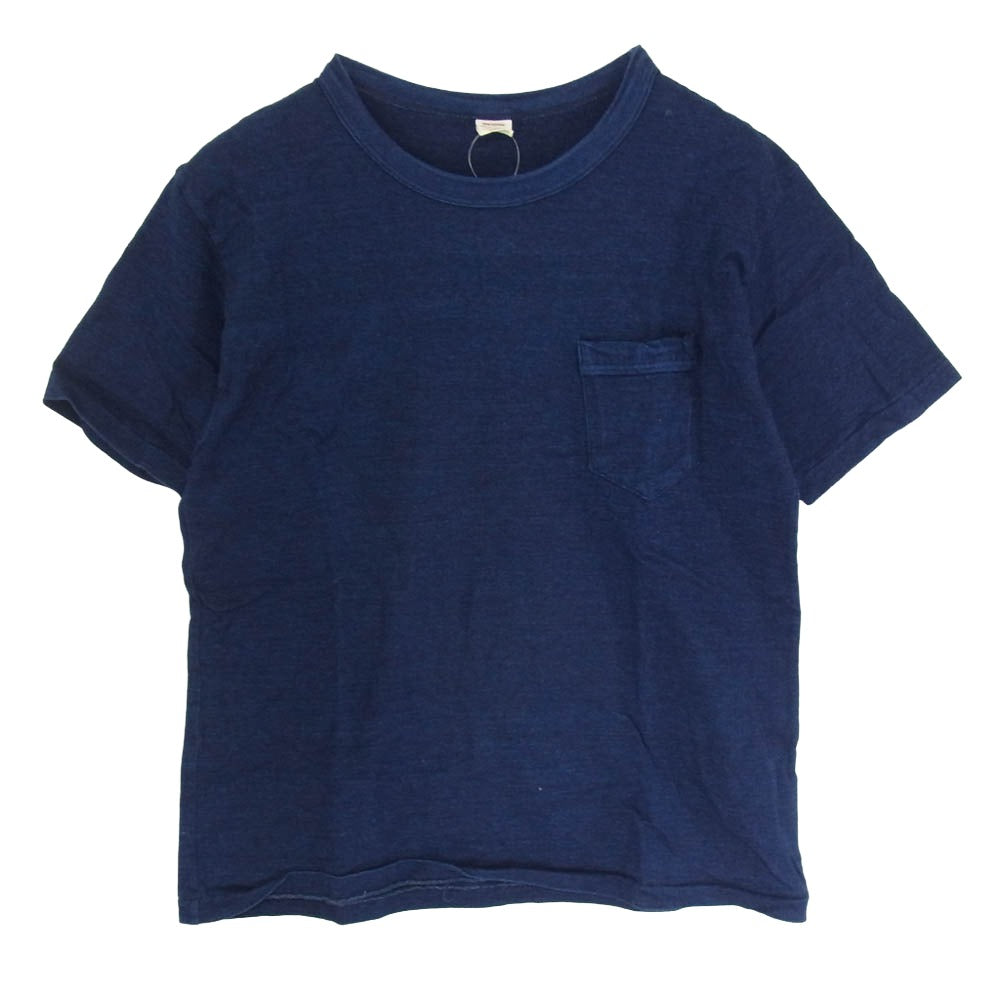 WAREHOUSE ウエアハウス INDIGO POCKET TEE インディゴ ポケット Tシャツ 半袖カットソー ネイビー系 M【中古】