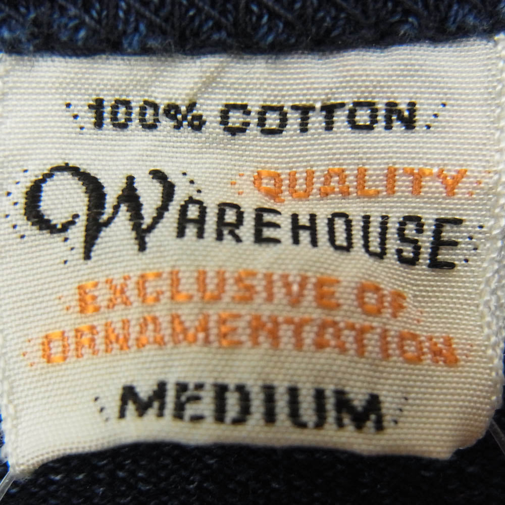 WAREHOUSE ウエアハウス INDIGO POCKET TEE インディゴ ポケット Tシャツ 半袖カットソー ネイビー系 M【中古】