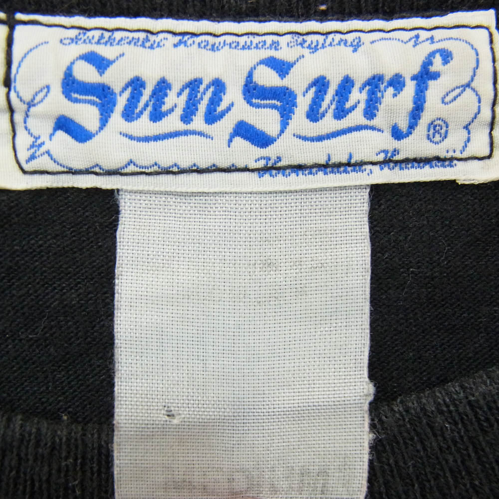 SUN SURF サンサーフ SS79350 PRINT T-SHIRTS MACINTOSH UKULELE バックプリント Tシャツ 半袖カットソー ブラック系 M【中古】