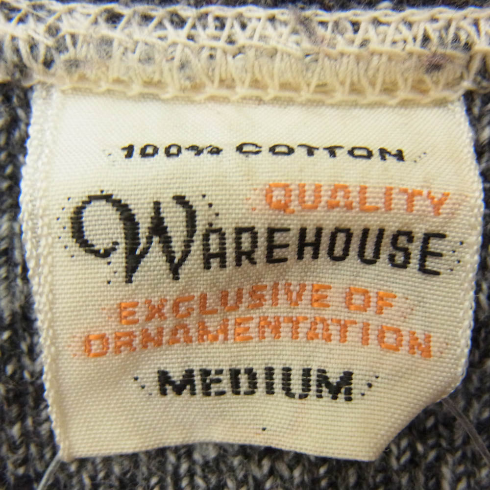 WAREHOUSE ウエアハウス ヘンリーネック 長袖カットソー ブラック系 M【中古】