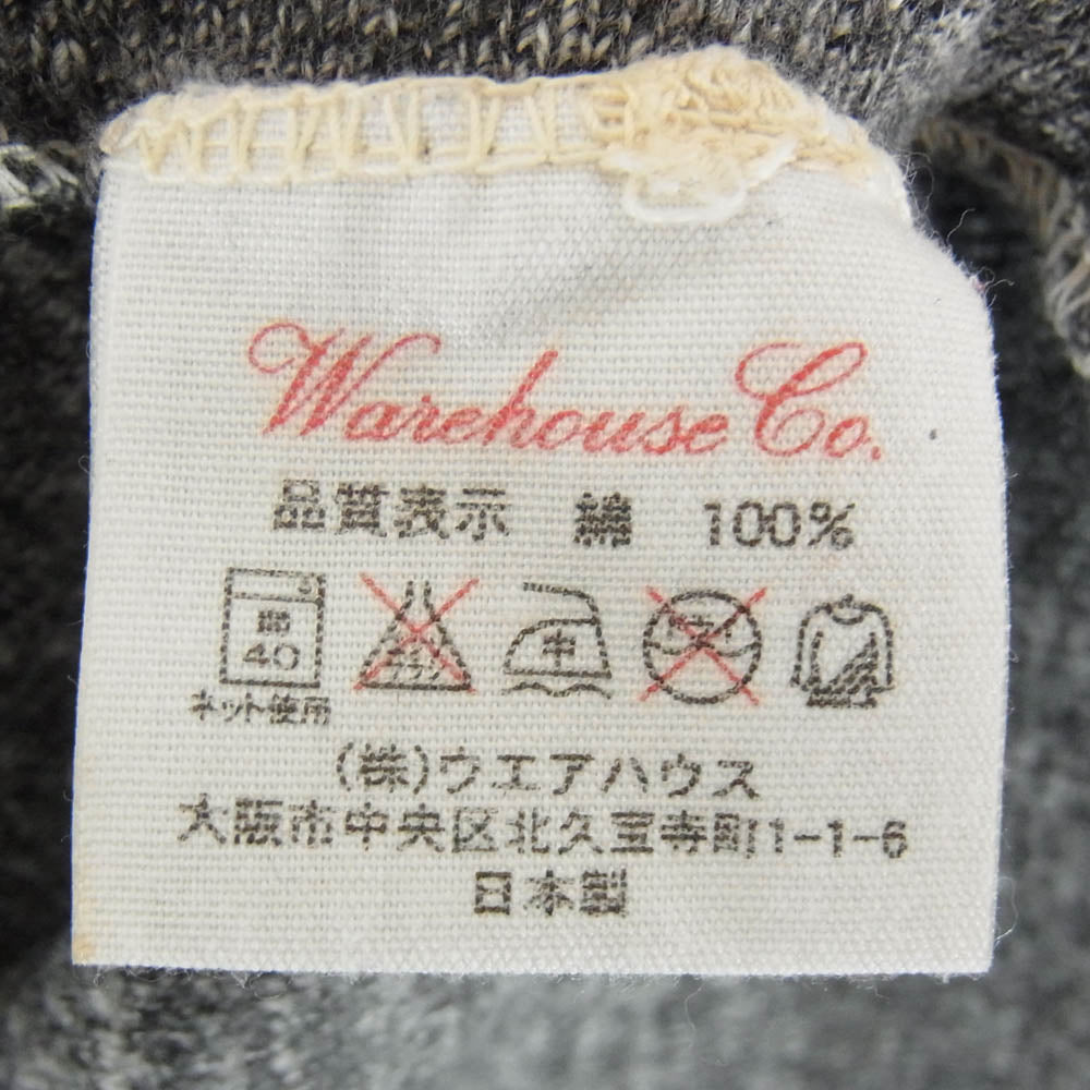 WAREHOUSE ウエアハウス ヘンリーネック 長袖カットソー ブラック系 M【中古】