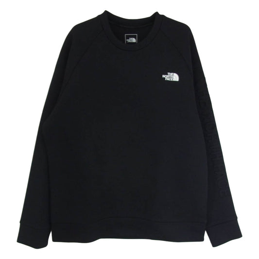 THE NORTH FACE ノースフェイス NT62386 Tech Air Sweat Crew テックエアー ラバーロゴ クルーネック スウェット ブラック系 XL【中古】