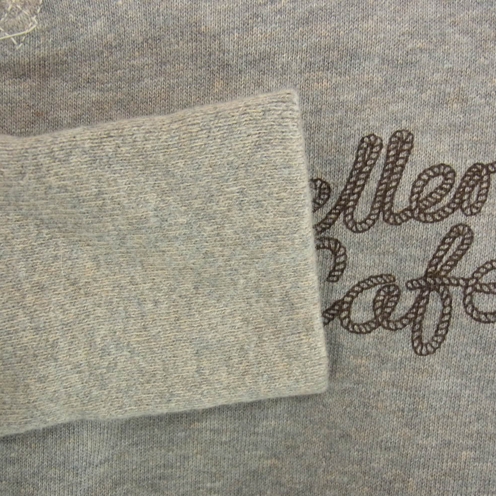 WAREHOUSE ウエアハウス HELLER'S CAFE ヘラーズカフェ 両Vガゼット バックプリント スウェット グレー系 40【中古】