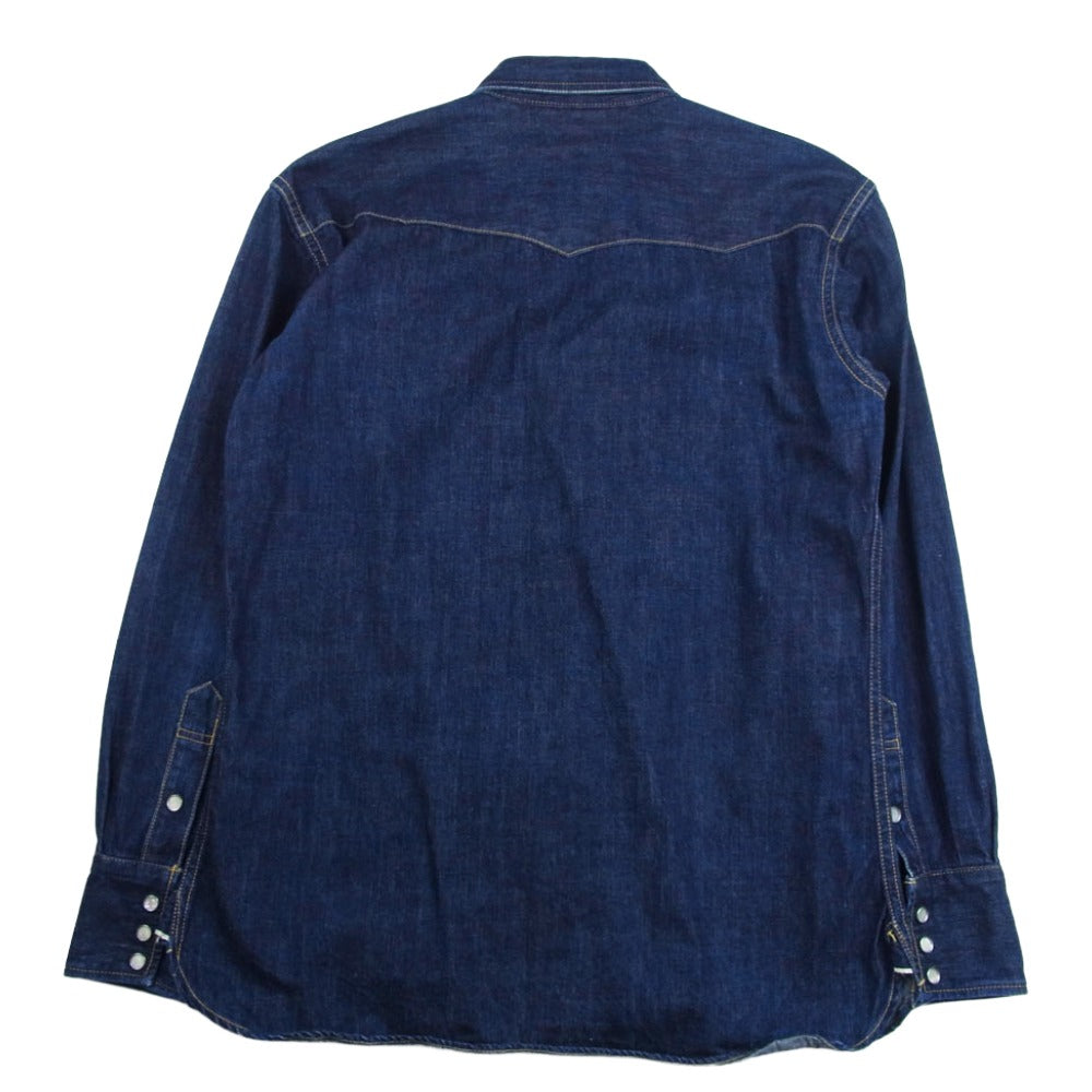 THE FLAT HEAD ザフラットヘッド 7001 DENIM WESTERN SHIRT デニム ウエスタン 長袖シャツ インディゴブルー系 42【中古】