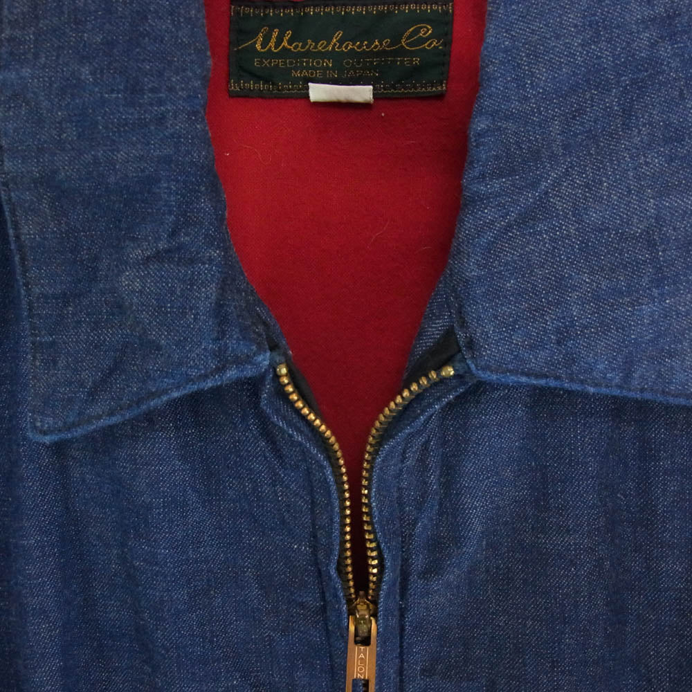 WAREHOUSE ウエアハウス デニム TALONジップ ジャケット スウィングトップ インディゴブルー系 40【中古】
